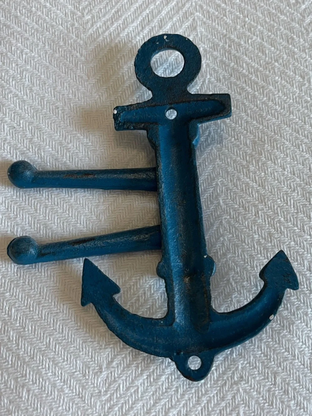 Nautical Anchor Wall Hook - Blue